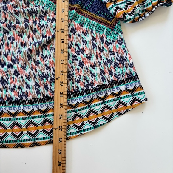 Fig and Flower Mixed Media Lace Zebra Animal Print Tribal Long Sleeve Blouse 2XL - Picture 7 of 7